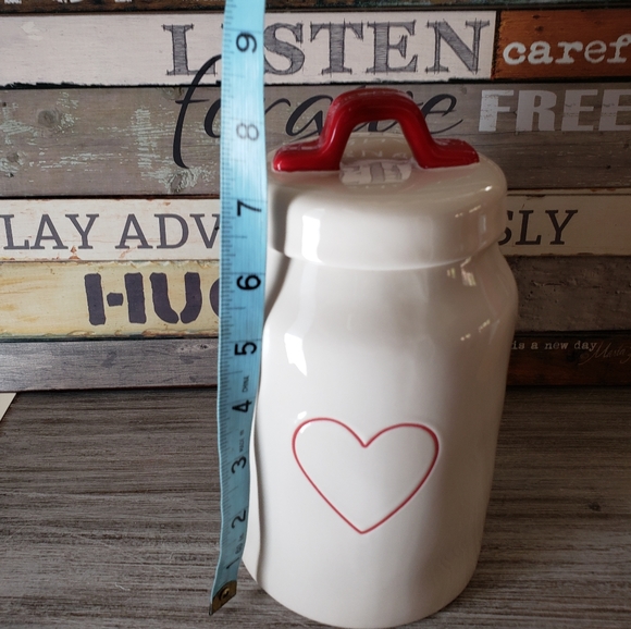 Rae Dunn Accents Rae Dunn Red Heart Canister With Lid New Poshmark